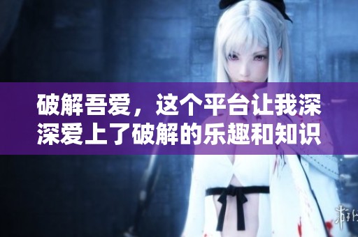 破解吾爱，这个平台让我深深爱上了破解的乐趣和知识