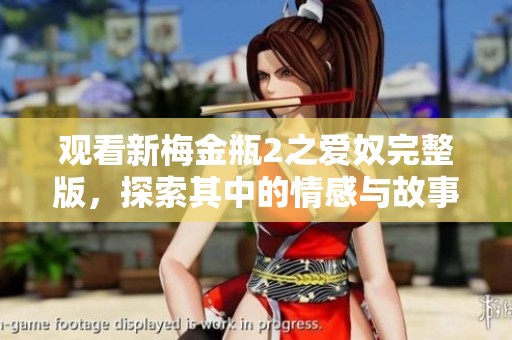 观看新梅金瓶2之爱奴完整版，探索其中的情感与故事。