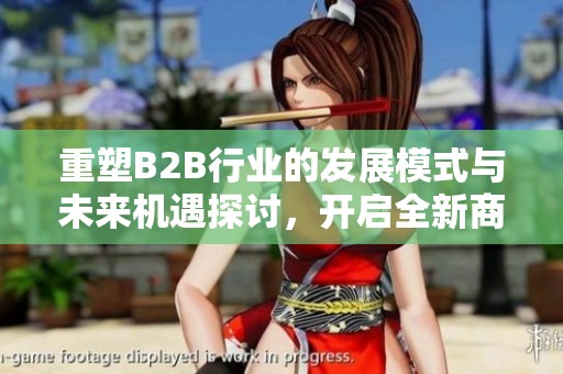 重塑B2B行业的发展模式与未来机遇探讨，开启全新商业合作之旅