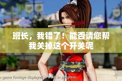 班长，我错了！能否请您帮我关掉这个开关呢