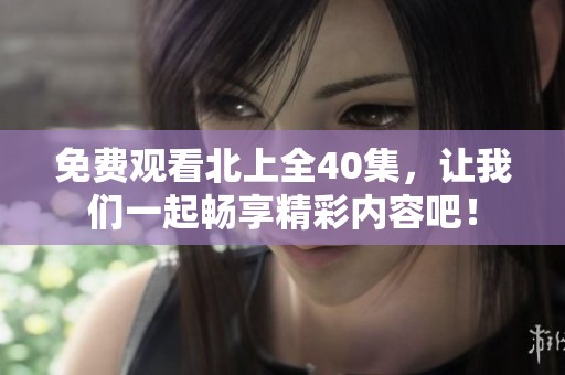 免费观看北上全40集，让我们一起畅享精彩内容吧！